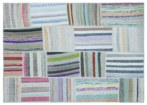 Apex Kilim Patchwork Unique Striped 25403 160 cm X 222 cm - 1