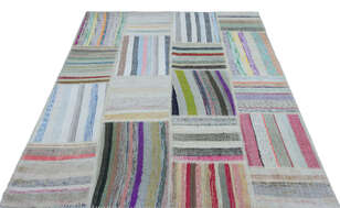Apex Kilim Patchwork Unique Striped 25403 160 cm X 222 cm (3)