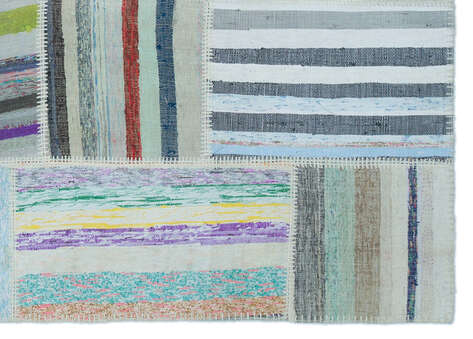 Apex Kilim Patchwork Unique Striped 25403 160 cm X 222 cm - 4