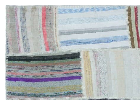 Apex Kilim Patchwork Unique Striped 25403 160 cm X 222 cm - 5
