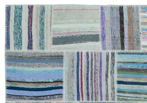Apex Kilim Patchwork Unique Striped 25408 160 cm X 227 cm - 5