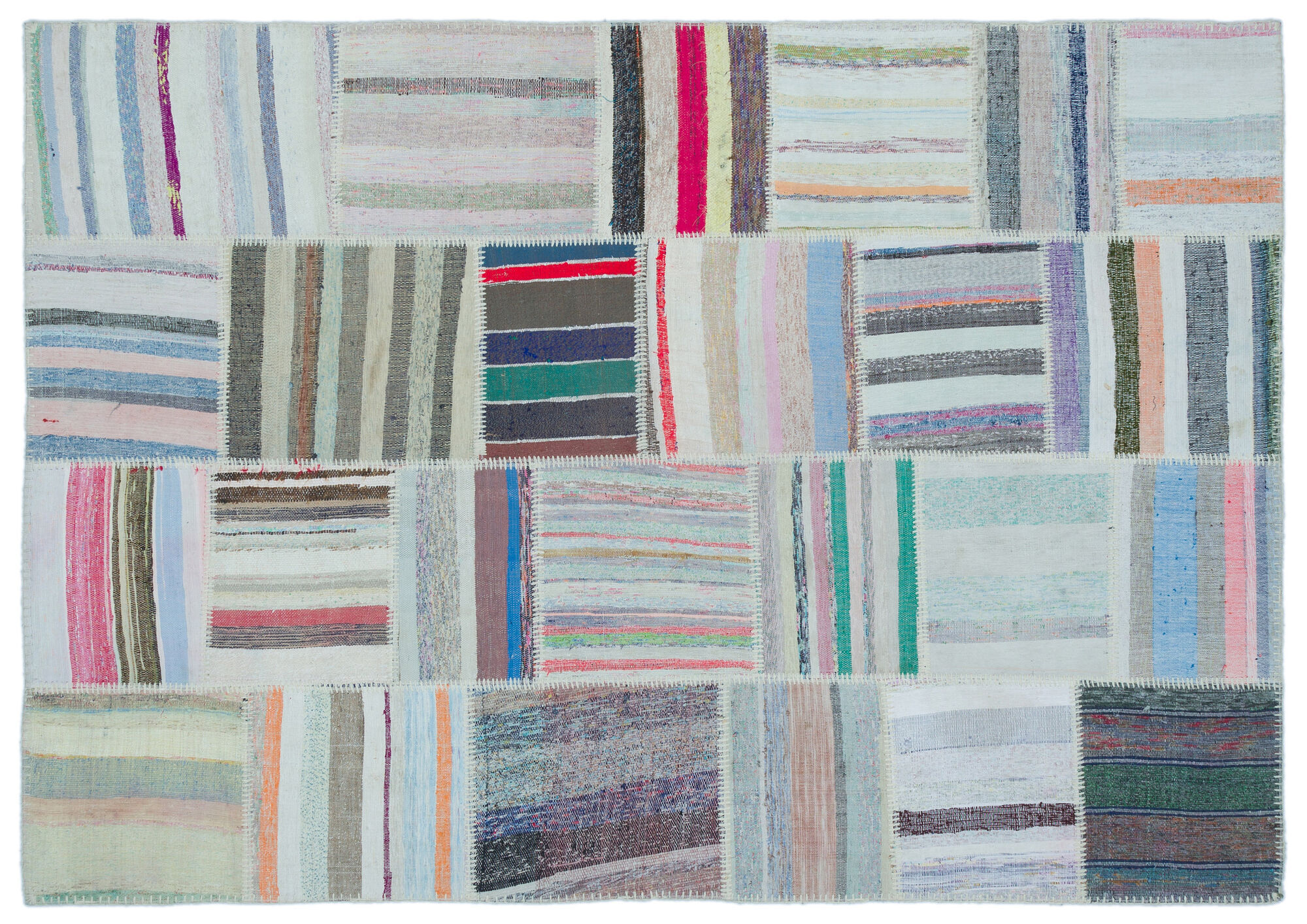 Apex Kilim Patchwork Unique Striped 25409 160 cm X 227 cm