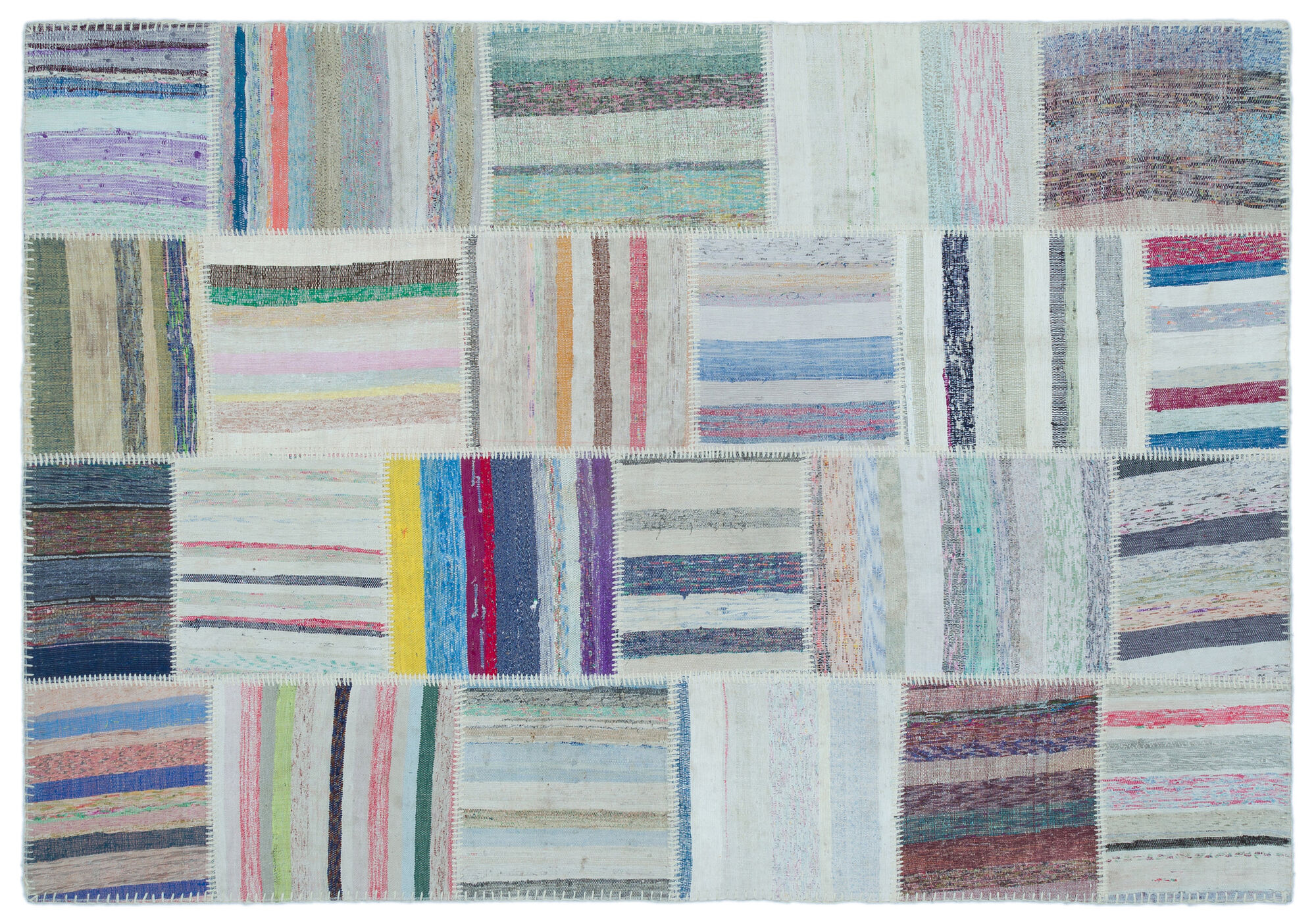 Apex Kilim Patchwork Unique Striped 25416 160 cm X 226 cm
