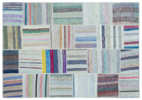 Apex Kilim Patchwork Unique Striped 25416 160 cm X 226 cm - 1