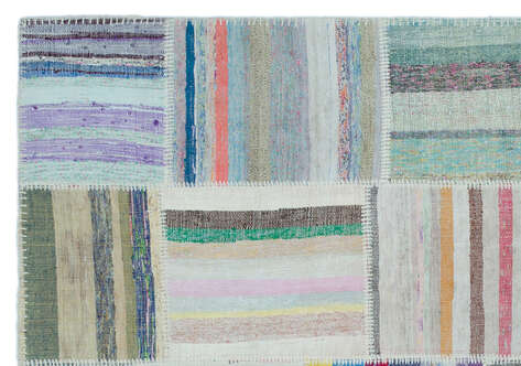 Apex Kilim Patchwork Unique Striped 25416 160 cm X 226 cm - 5