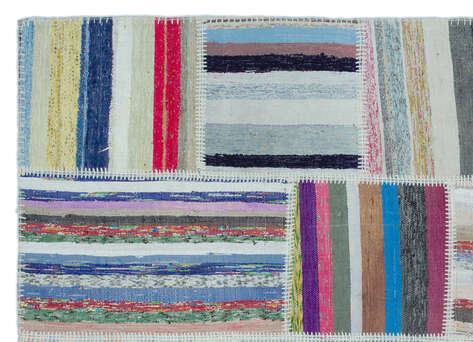 Apex Kilim Patchwork Unique Striped 25417 160 cm X 224 cm - 5