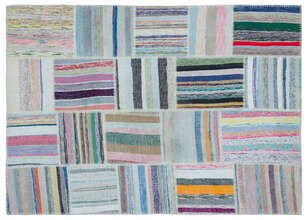 Apex Kilim Patchwork Unique Striped 25418 160 cm X 225 cm (1)