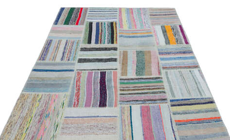 Apex Kilim Patchwork Unique Striped 25418 160 cm X 225 cm - 3