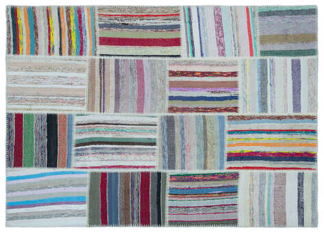 Apex Kilim Patchwork Unique Striped 25419 160 cm X 225 cm - 1
