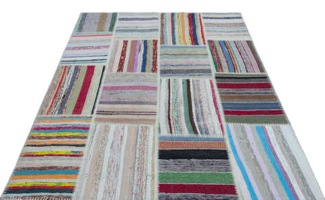 Apex Kilim Patchwork Unique Striped 25419 160 cm X 225 cm - 3