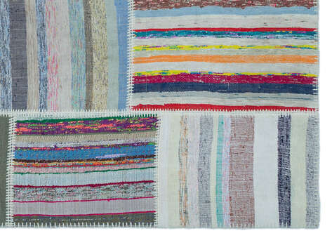 Apex Kilim Patchwork Unique Striped 25419 160 cm X 225 cm - 4