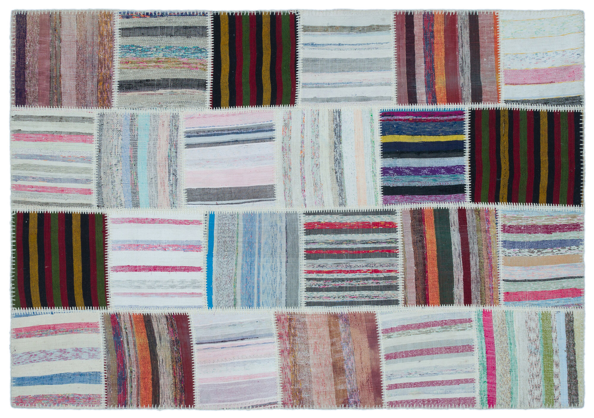 Apex Kilim Patchwork Unique Striped 25423 160 cm X 230 cm