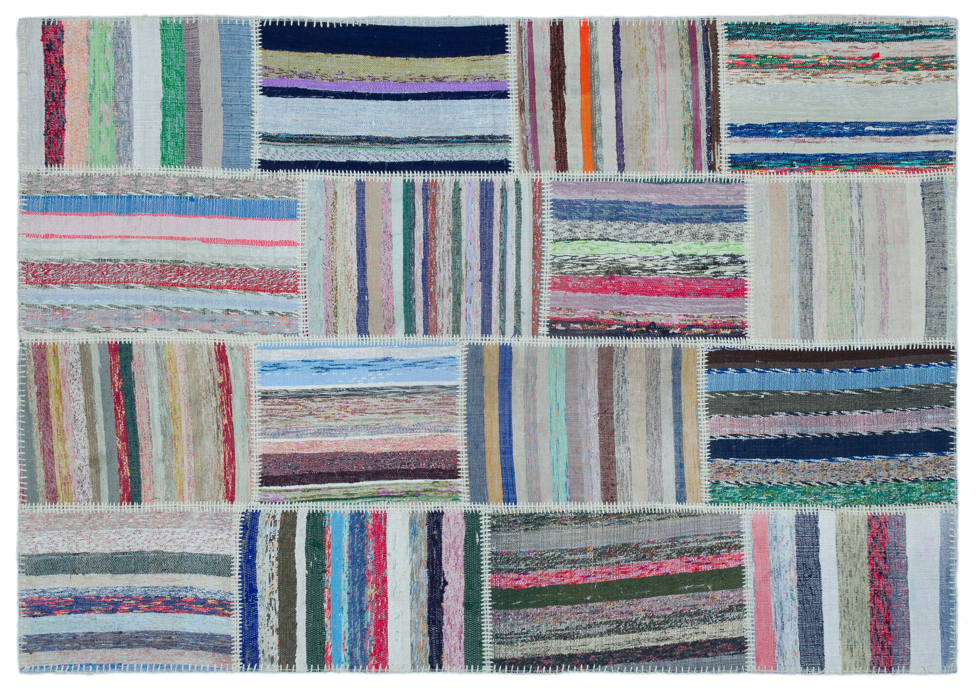 Apex Kilim Patchwork Unique Striped 25424 160 cm X 230 cm