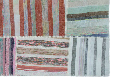 Apex Kilim Patchwork Unique Striped 25425 160 cm X 228 cm - 4