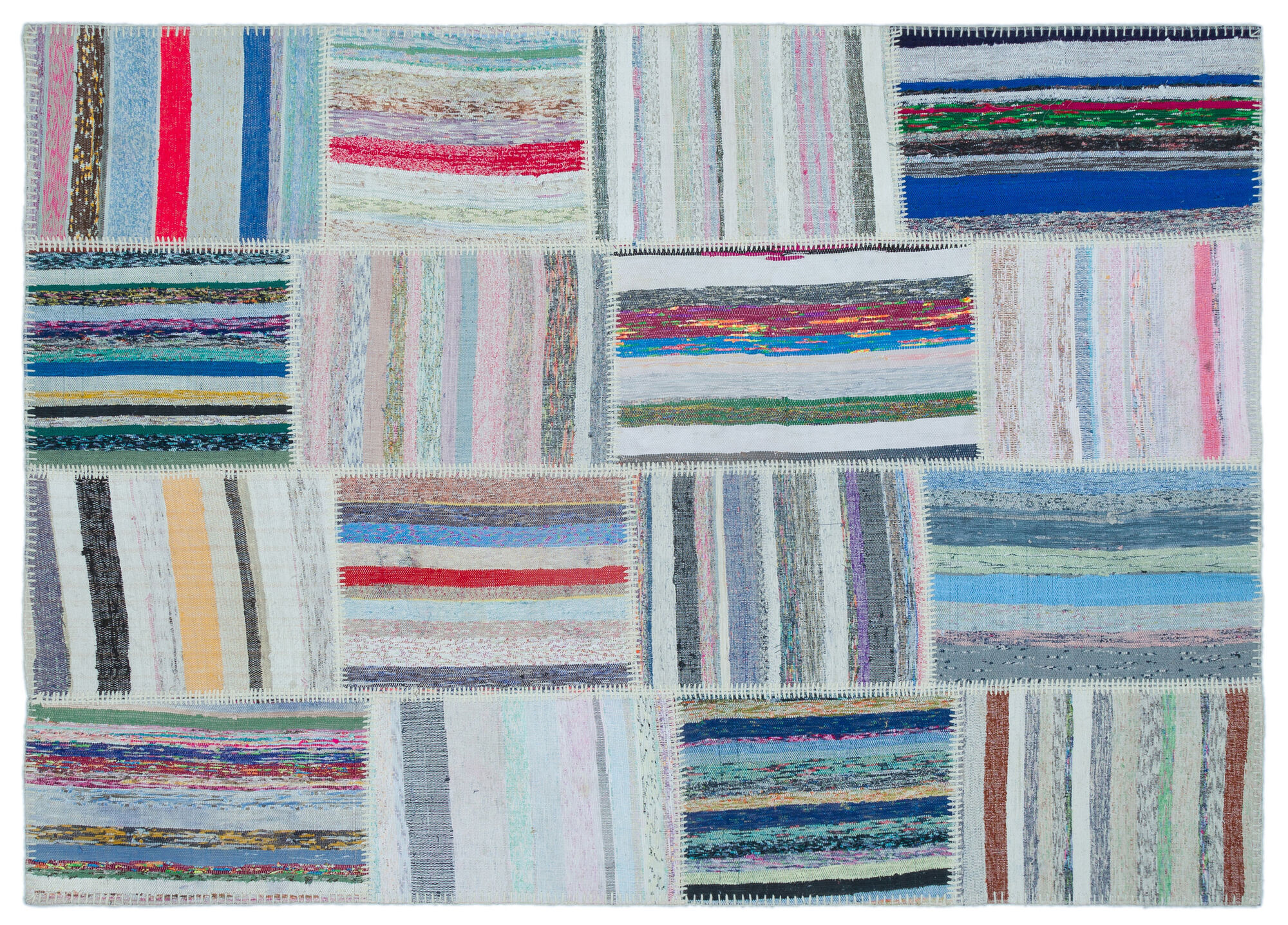 Apex Kilim Patchwork Unique Striped 25426 160 cm X 225 cm