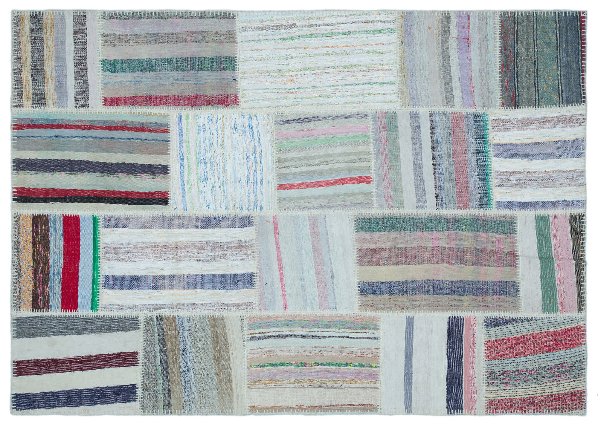 Apex Kilim Patchwork Unique Striped 25427 160 cm X 225 cm