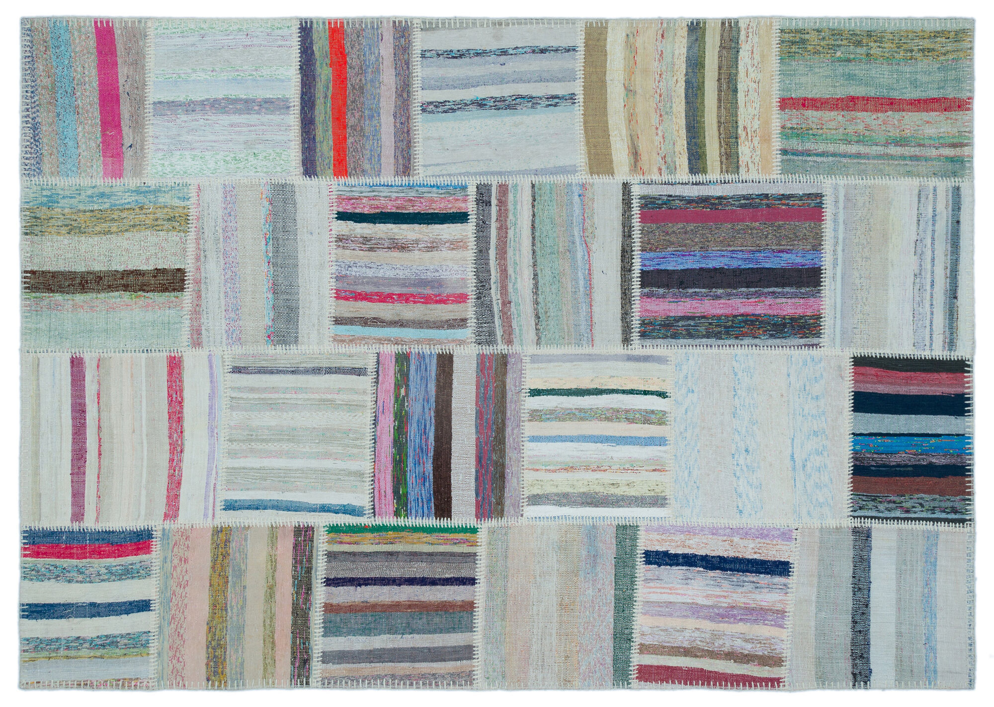 Apex Kilim Patchwork Unique Striped 25429 160 cm X 224 cm