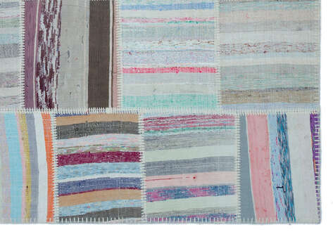 Apex Kilim Patchwork Unique Striped 25431 158 cm X 227 cm - 4
