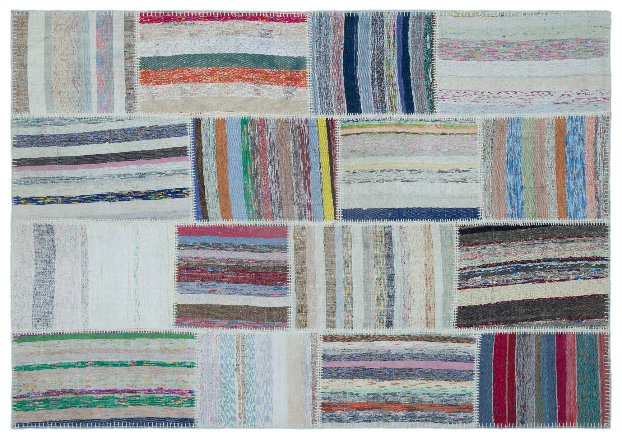 Apex Kilim Patchwork Unique Striped 25432 160 cm X 230 cm