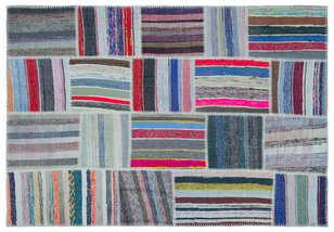 Apex Kilim Patchwork Unique Striped 25435 160 cm X 230 cm (1)