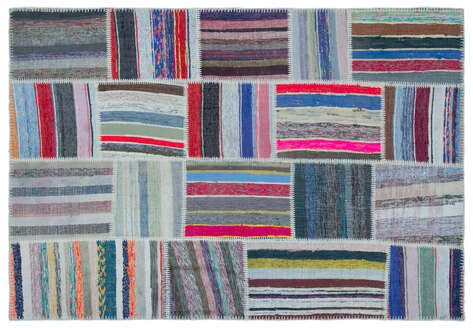 Apex Kilim Patchwork Unique Striped 25435 160 cm X 230 cm - 1