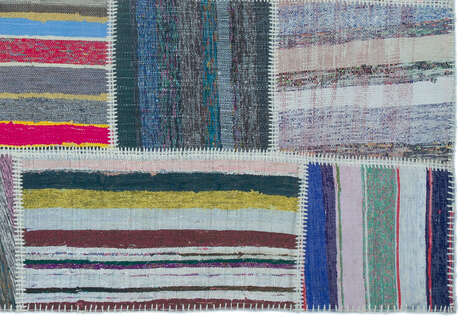 Apex Kilim Patchwork Unique Striped 25435 160 cm X 230 cm - 4