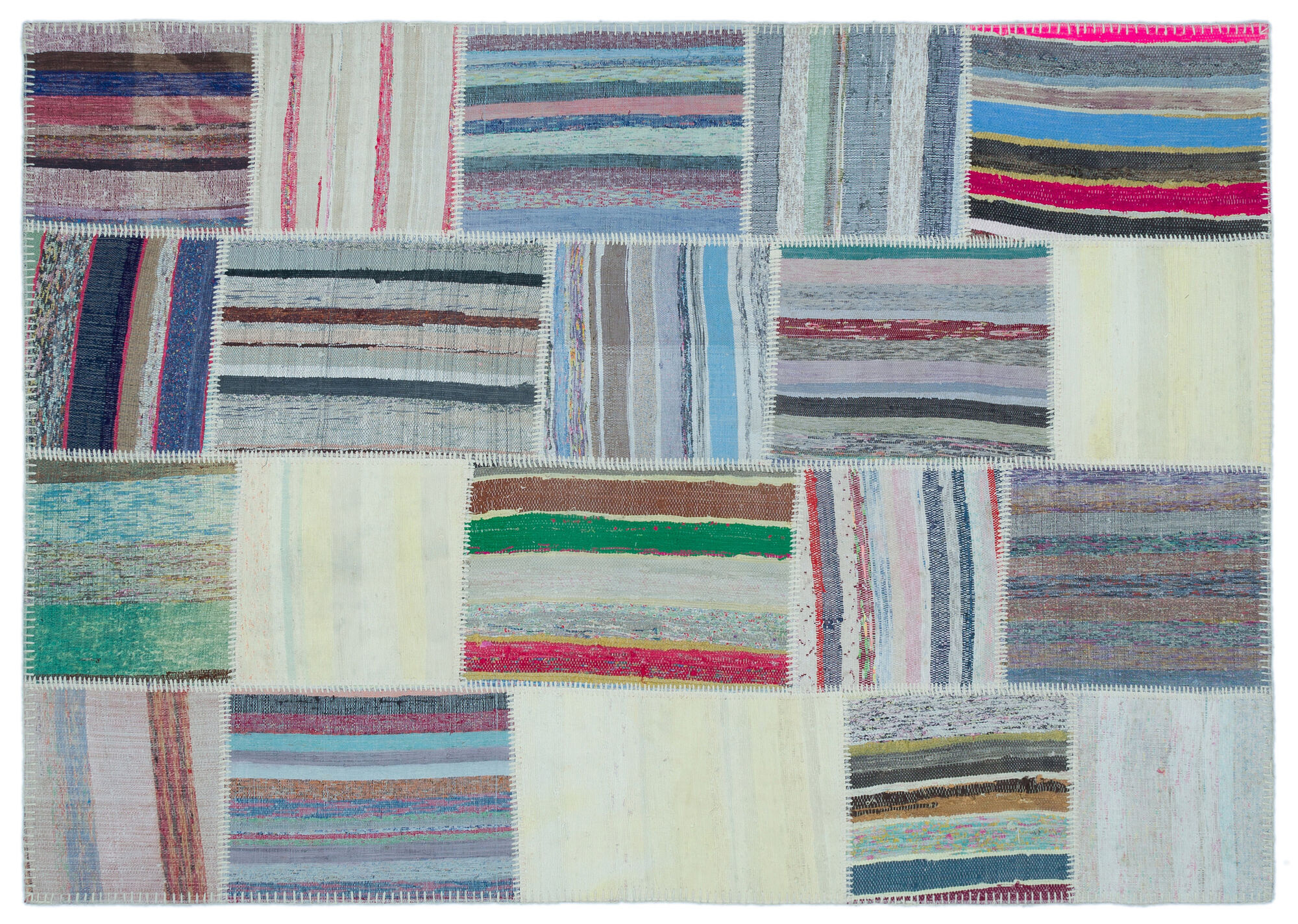 Apex Kilim Patchwork Unique Striped 25439 160 cm X 224 cm