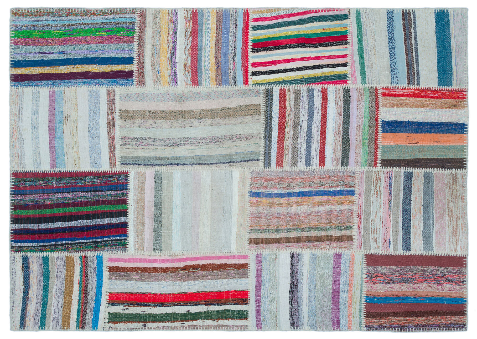 Apex Kilim Patchwork Unique Striped 25441 160 cm X 224 cm