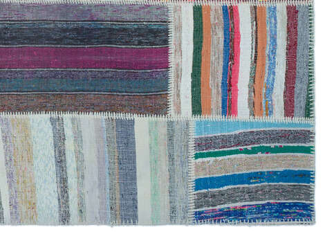 Apex Kilim Patchwork Unique Striped 25444 156 cm X 220 cm - 4