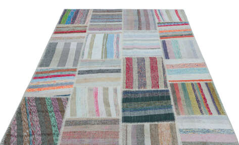 Apex Kilim Patchwork Unique Striped 25447 160 cm X 224 cm - 3