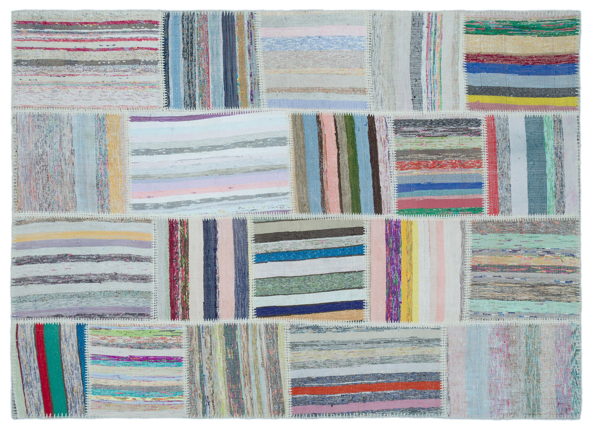 Apex Kilim Patchwork Unique Striped 25448 160 cm X 224 cm