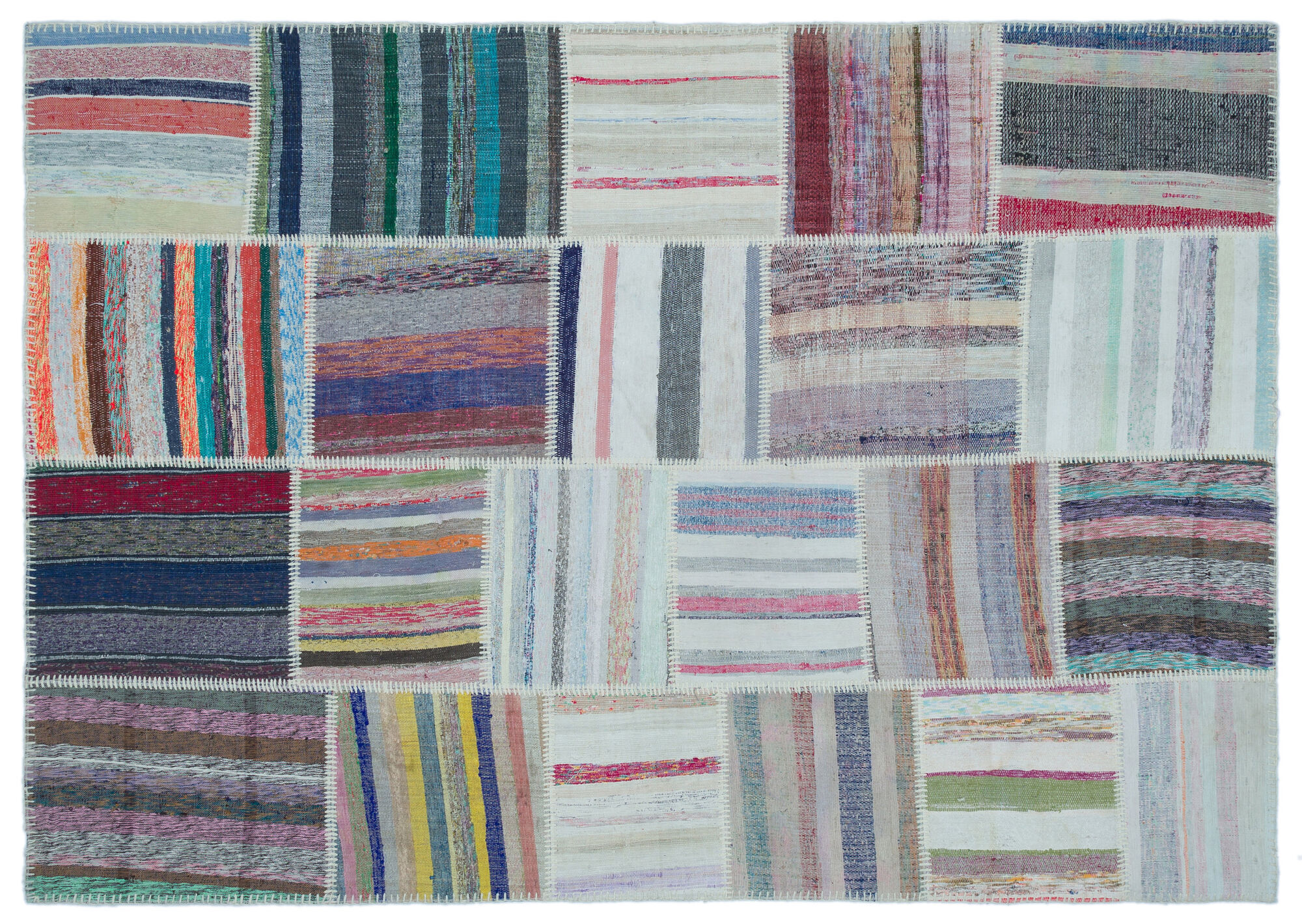 Apex Kilim Patchwork Unique Striped 25449 160 cm X 230 cm