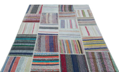 Apex Kilim Patchwork Unique Striped 25449 160 cm X 230 cm - 3