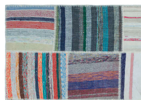 Apex Kilim Patchwork Unique Striped 25449 160 cm X 230 cm - 5
