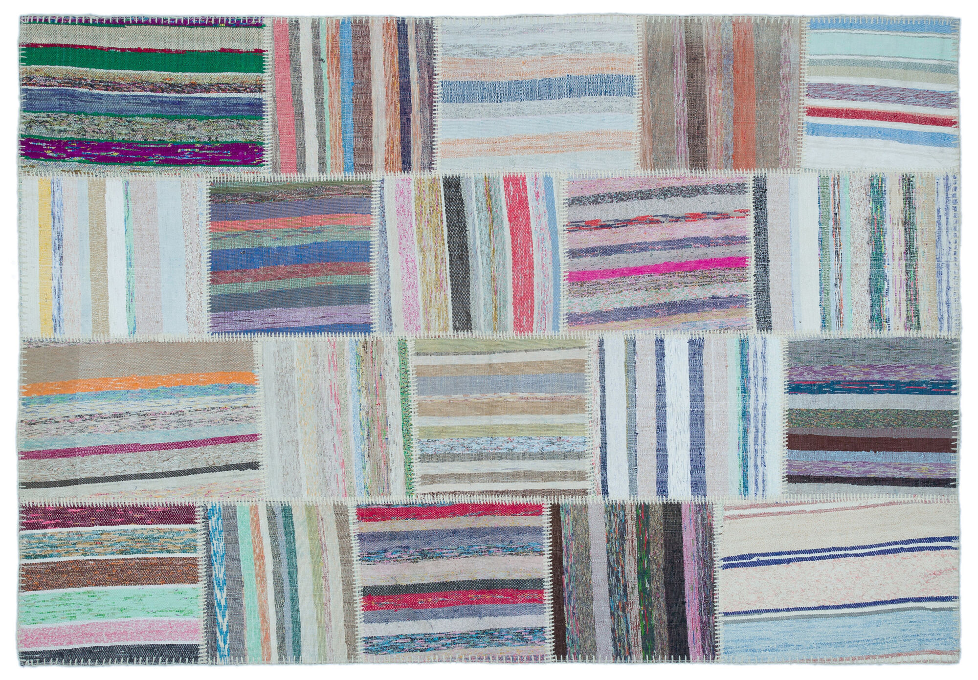 Apex Kilim Patchwork Unique Striped 25450 160 cm X 230 cm