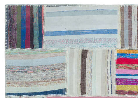 Apex Kilim Patchwork Unique Striped 25451 160 cm X 224 cm - 5