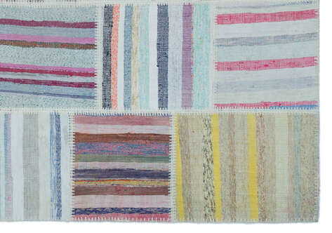 Apex Kilim Patchwork Unique Striped 25455 160 cm X 230 cm - 4