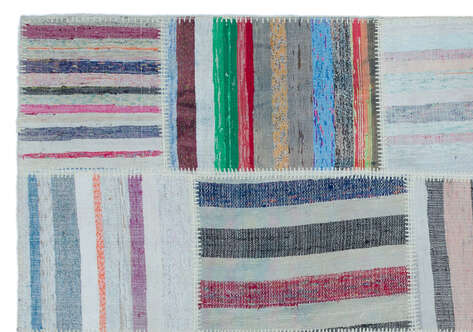 Apex Kilim Patchwork Unique Striped 25455 160 cm X 230 cm - 5