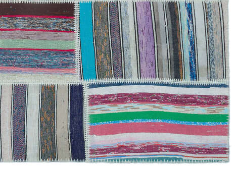 Apex Kilim Patchwork Unique Striped 25456 160 cm X 225 cm - 4