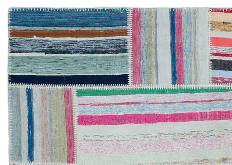 Apex Kilim Patchwork Unique Striped 25456 160 cm X 225 cm - 5