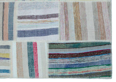 Apex Kilim Patchwork Unique Striped 25464 160 cm X 228 cm - 4
