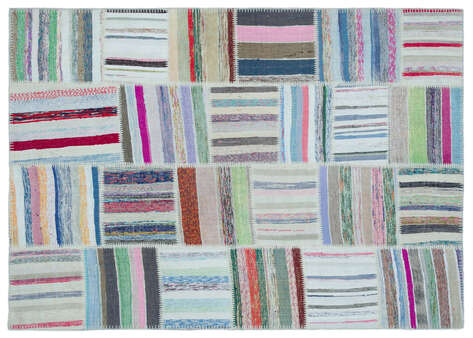 Apex Kilim Patchwork Unique Striped 25466 160 cm X 225 cm - 1
