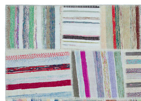 Apex Kilim Patchwork Unique Striped 25466 160 cm X 225 cm - 5