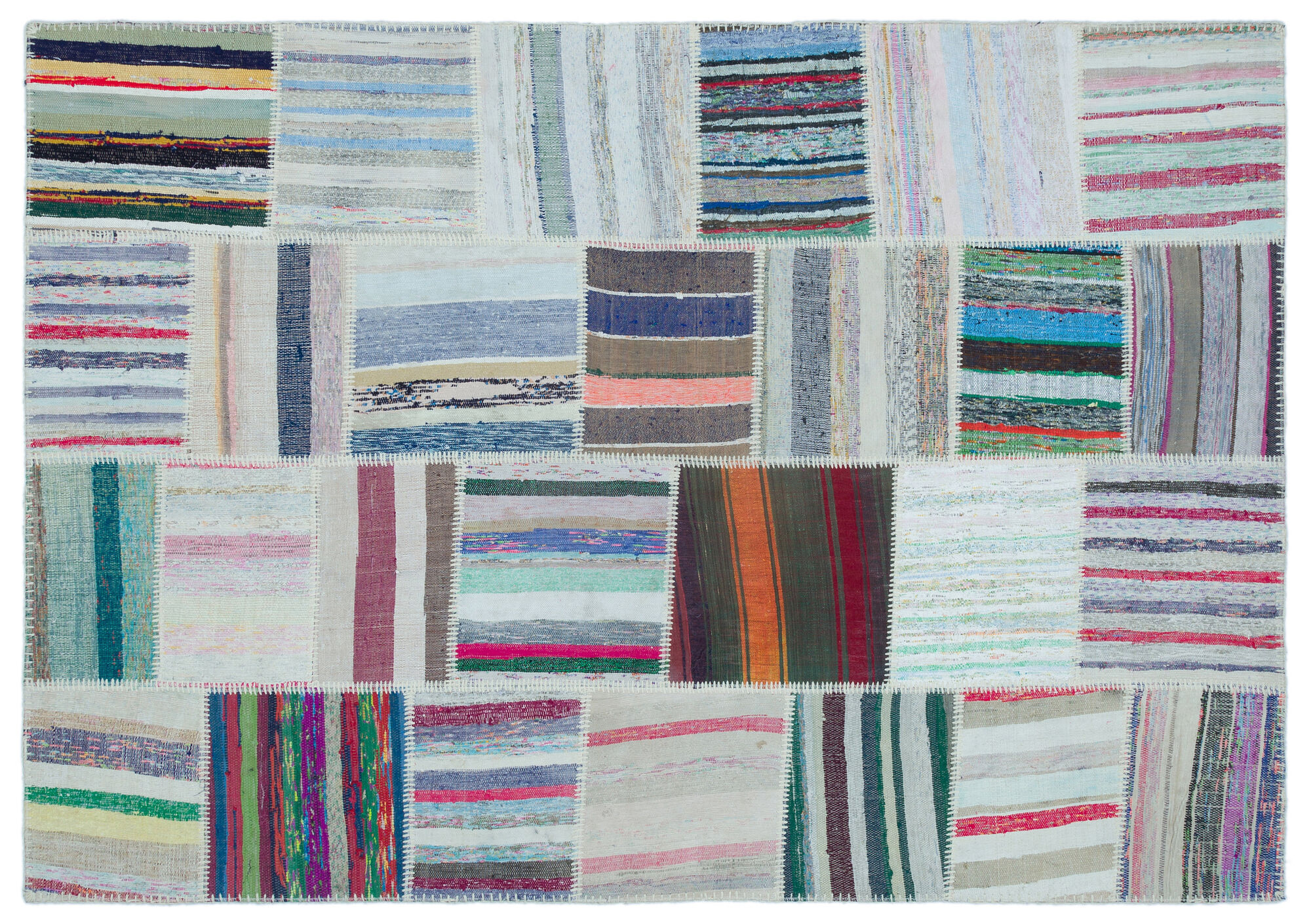 Apex Kilim Patchwork Unique Striped 25482 160 cm X 225 cm
