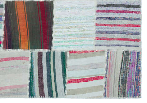 Apex Kilim Patchwork Unique Striped 25482 160 cm X 225 cm - 4
