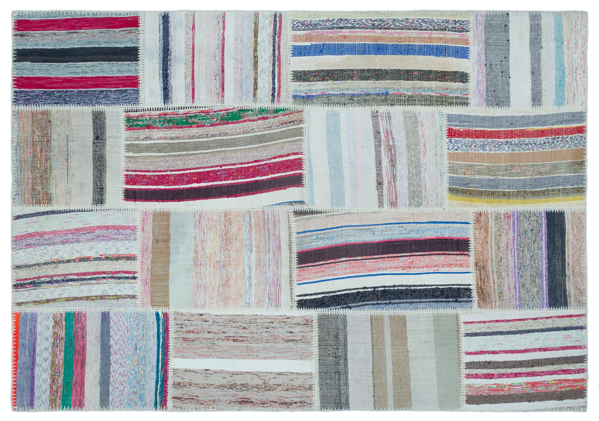 Apex Kilim Patchwork Unique Striped 25486 160 cm X 230 cm