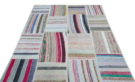 Apex Kilim Patchwork Unique Striped 25486 160 cm X 230 cm - 3