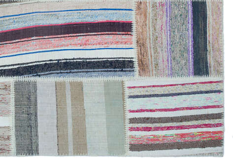 Apex Kilim Patchwork Unique Striped 25486 160 cm X 230 cm - 4