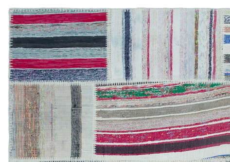 Apex Kilim Patchwork Unique Striped 25486 160 cm X 230 cm - 5