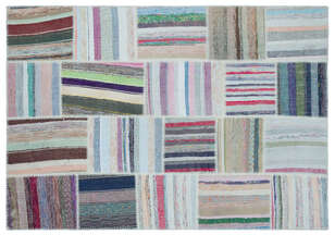 Apex Kilim Patchwork Unique Striped 25489 160 cm X 228 cm (1)
